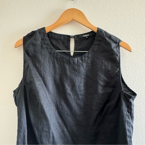 Quince Black European Linen Sleeveless Top size Large - Picture 10 of 15